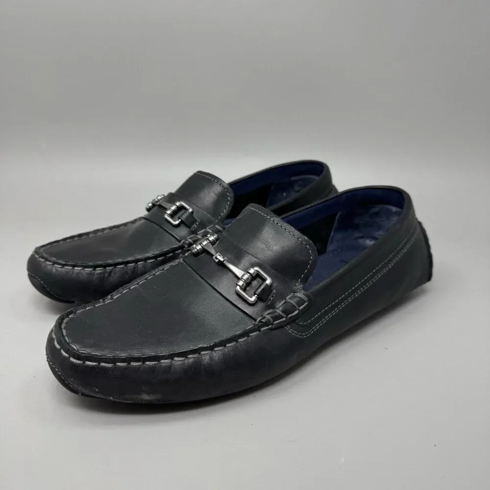 Cole Haan Men's  Black Silver Horsebit Moccasin Loafer Shoes Sz 9.5M #C24714